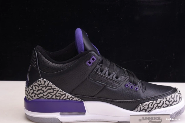 Reps LUCY CT8532-050 Court Black Jordan 3 Retro Air Purple 0718
